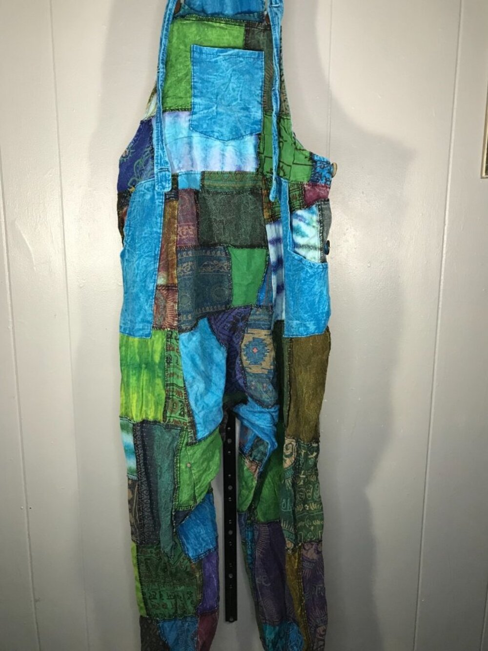 Kathmandu Imports One Size Hippie Patchwork Romper Overalls Festival Y2K Boho
